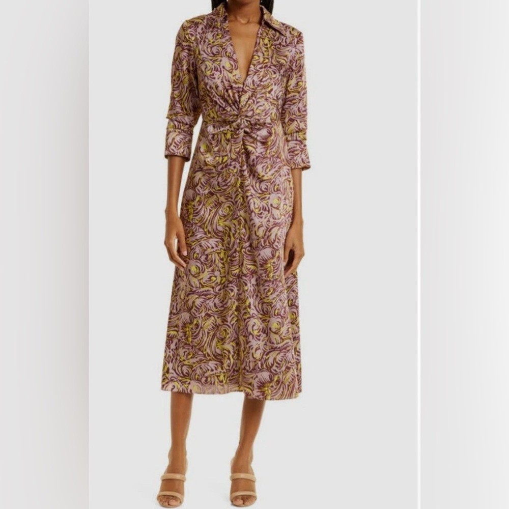 Elegant Floral Wrap Dress